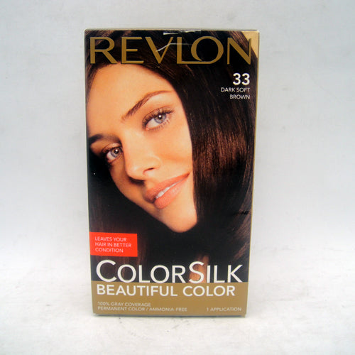 revlon color silk 33 dark soft brown -- 12 per case