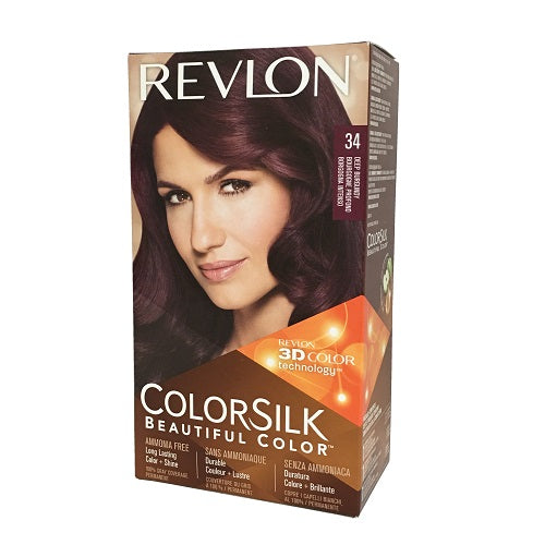 revlon color silk 34 deep burgundy -- 12 per case