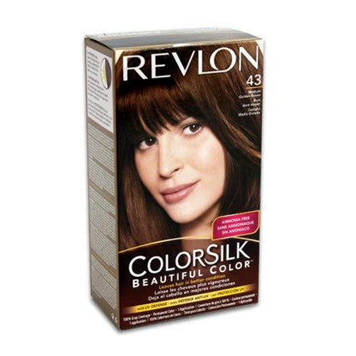 revlon color silk 43 md golden brown -- 6 per box