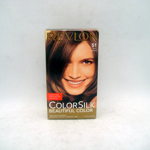 revlon color silk 51 5n lght brown -- 6 per box