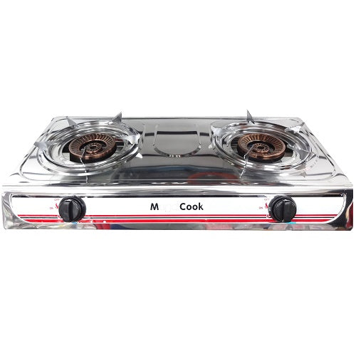 2- burner gas stove stainless steel -- 1 per case
