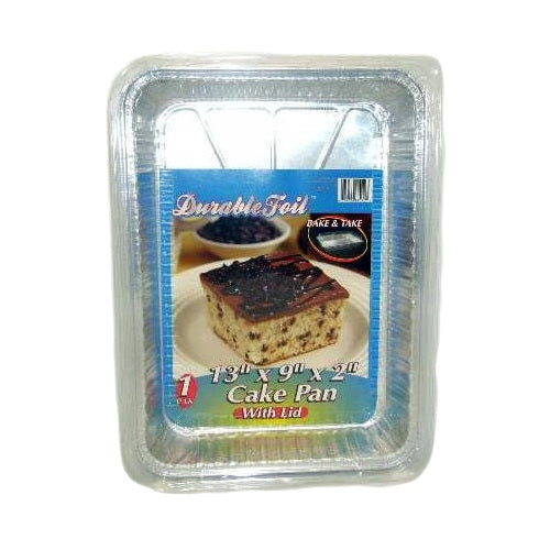 d. foil cake pan w- lid 1pc -- 20 per case