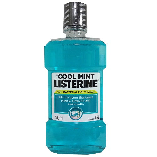 listerine 500ml cool mint mouthwash -- 12 per case