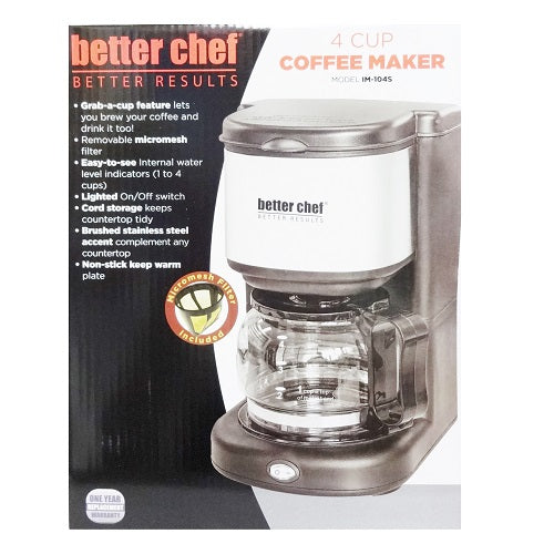 better chef coffee maker 4- cups -- 6 per case