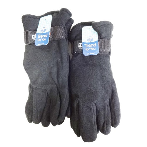 mens winter gloves black -- 12 per box