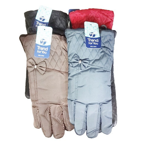 women winter gloves asst clrs -- 12 per box