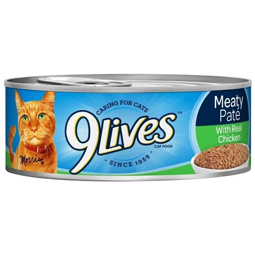 9 lives 5.5oz chicken meaty pate -- 24 per case