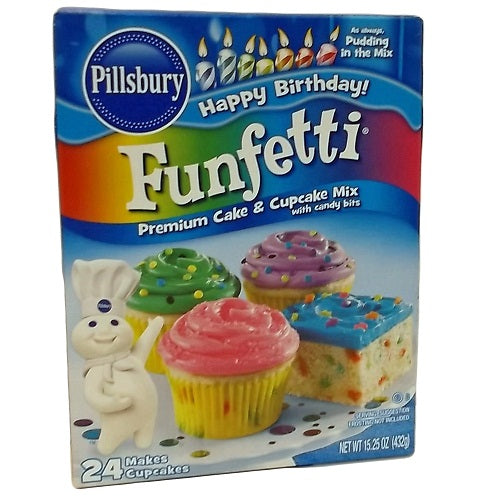pillsbury cake mix funfetti 15.25oz -- 12 per case