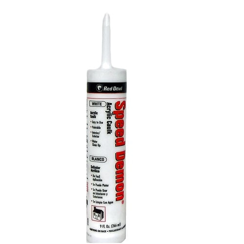 red devil speed demon acrylic caulk 9oz -- 12 per case