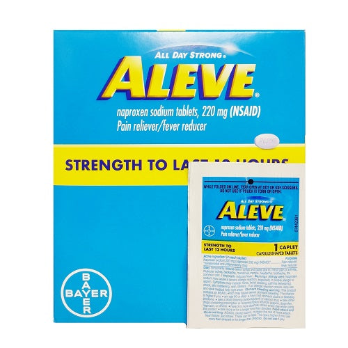 aleve pain- fever reducer 220mg 25ct of 1 -- 2 per box