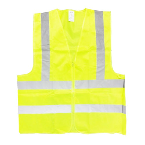 safety vest fluorescent xxl w- zipper -- 10 per box