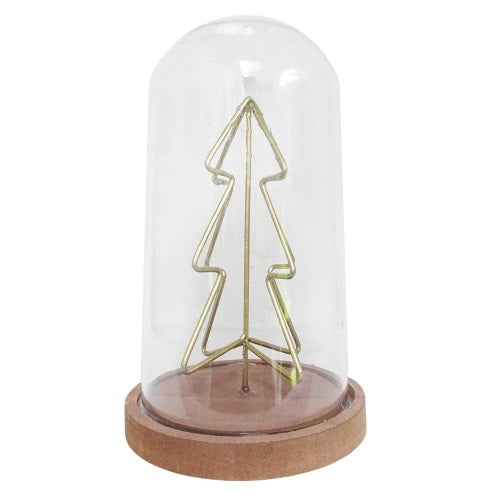 x- mas tree glass cloche 6 in -- 12 per case