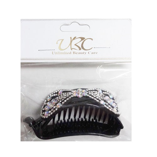 hair clip w- bow black -- 12 per box
