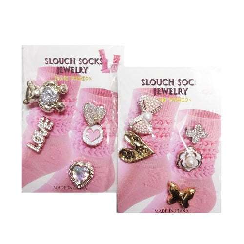 slouch socks charms 5pc asst -- 12 per box