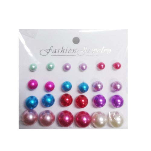 fashion earrings 12pair asst clrs -- 12 per box