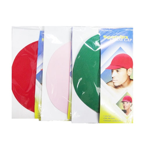 spandex visor cap asst clrs -- 12 per box