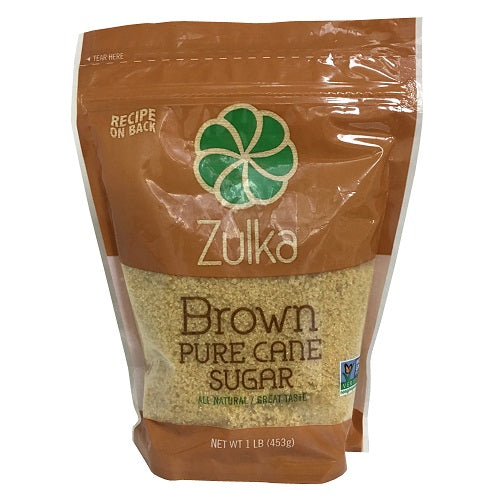 zulka brown pure cane sugar 1 lb -- 10 per case