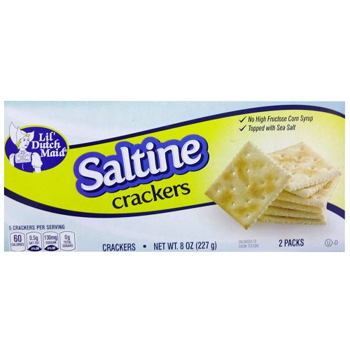 lil dutch 8oz saltine crackers 2pk -- 12 per case