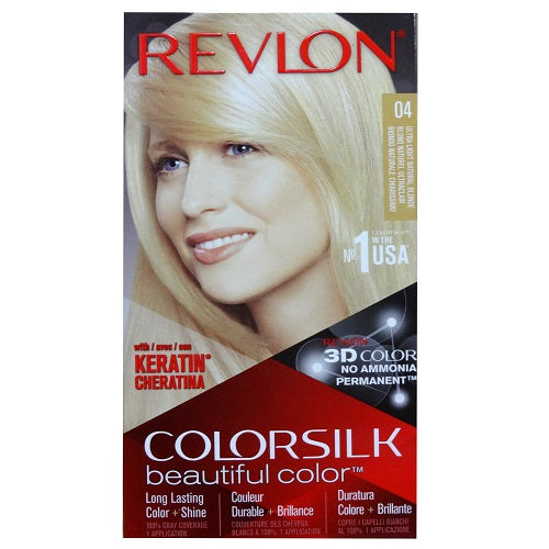 revlon color silk 04 ultra lt nat blond -- 12 per case