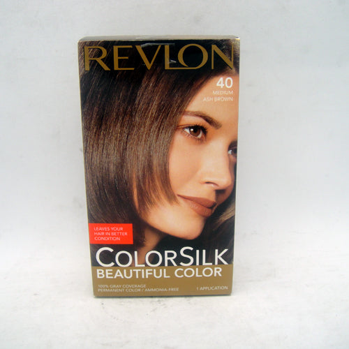 revlon color silk 40 med ash brown -- 6 per box