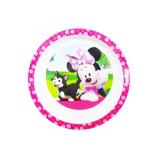 kids plate plastic 8in minnie -- 12 per box