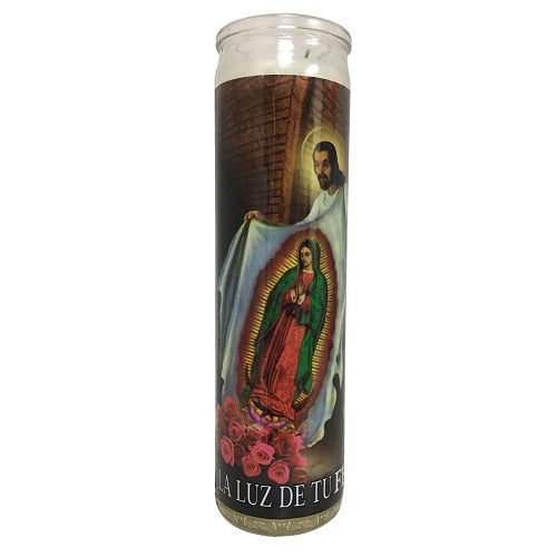 candle 8in san juan diego white -- 12 per case
