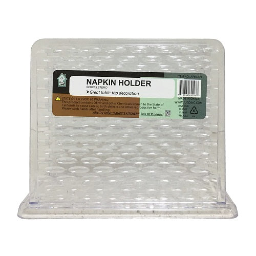 napkin holder clear plastic -- 24 per case
