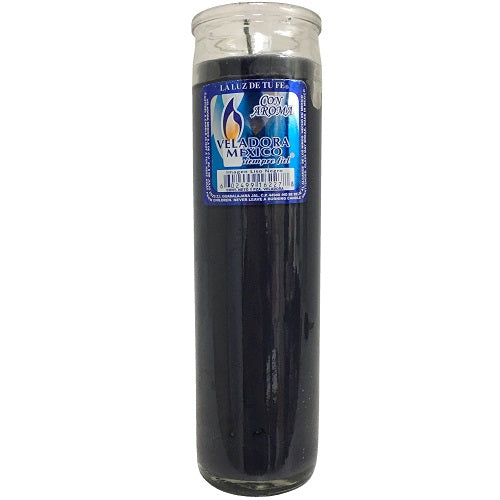 candle 8in novena black -- 12 per case