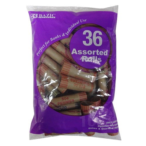 coin wrappers 36ct asst -- 50 per case
