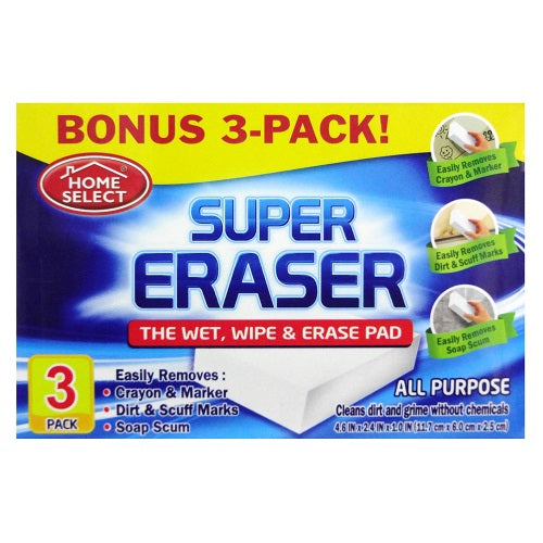 h.s super eraser cleaning pads 3pk -- 12 per case