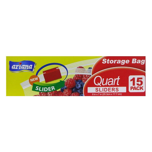 blue star snack bag 1 quart sliders 15ct -- 24 per case