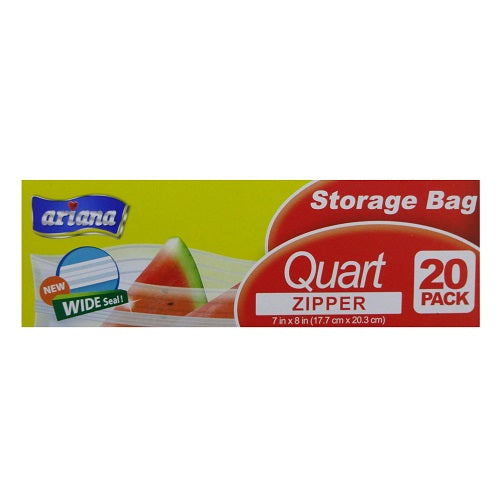 blue star storage bag 1 quart zipper 20c -- 24 per case