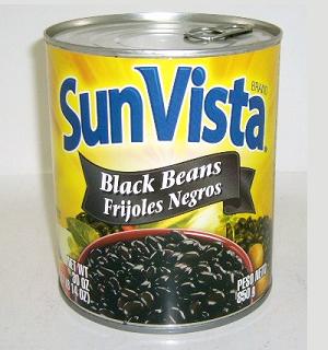 sun vista black beans 30oz whole -- 12 per case