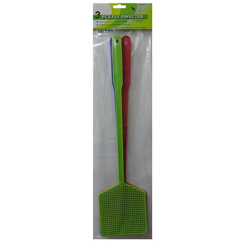 fly swatter 3pc 17in asst clrs -- 12 per box