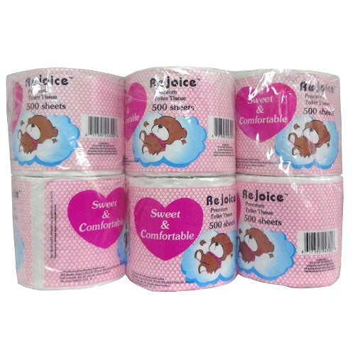 rejoice bath tissue 500ct 2- ply -- 96 per case