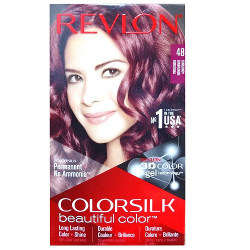 revlon color silk 48 burgundy -- 6 per box