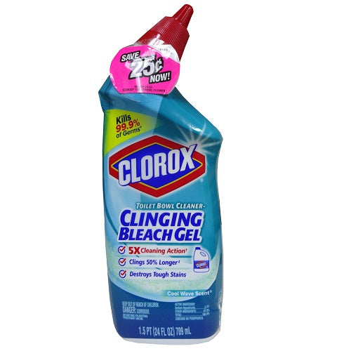 clorox toilet bowl cleaner 24oz cool wav -- 12 per case