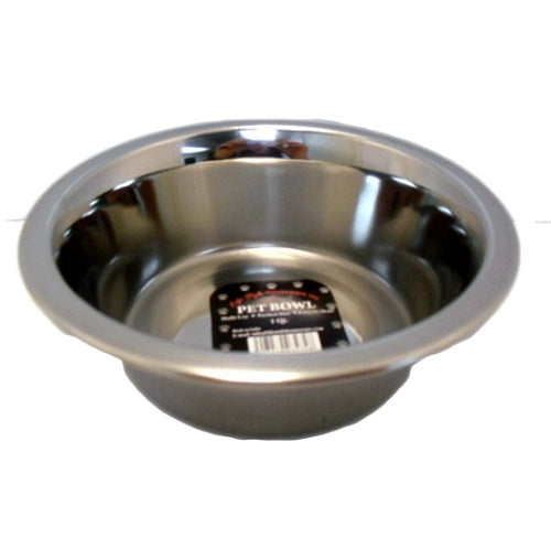pet bowl 1qt stainless steel -- 12 per box