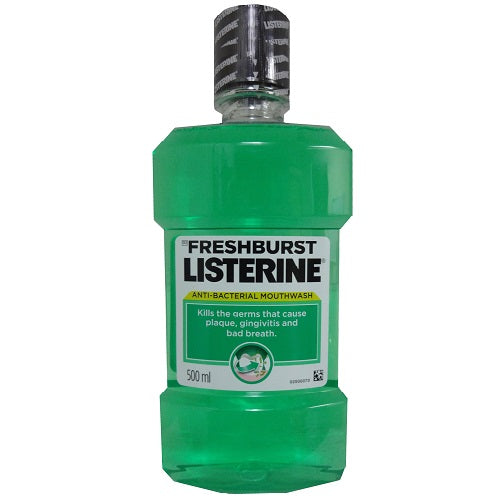 listerine 500ml fresh burst mouthwash -- 12 per case