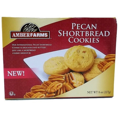amber farms pecan shortbread cookies 8oz -- 24 per case