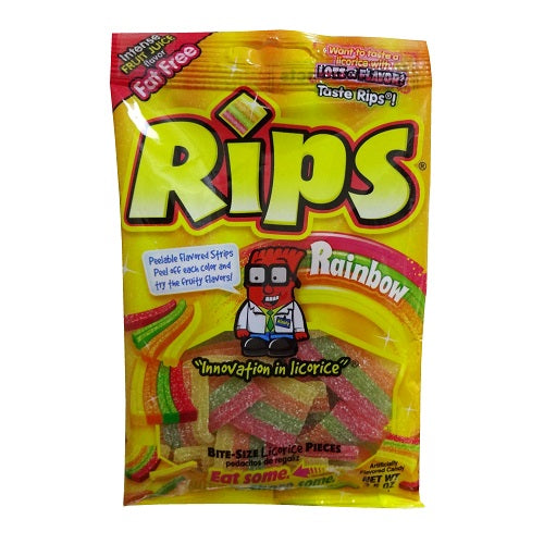 rips bite- size licorice rainbow 3.5oz -- 12 per case