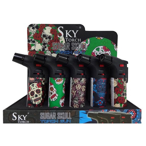 sky torch lighters sugar skulls asst -- 15 per box