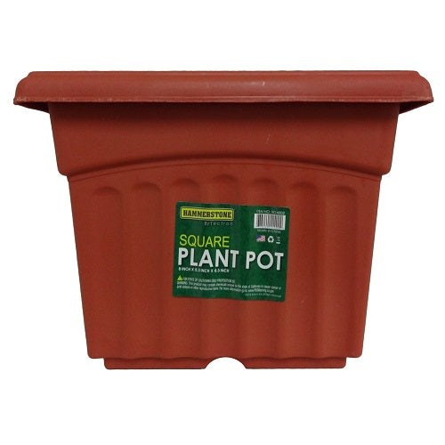 flower pot square 8in -- 12 per box