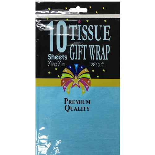 tissue paper 10ct baby blue 20 x 20in -- 12 per box