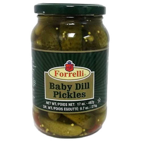forrelli baby dill pickles 17oz -- 12 per case