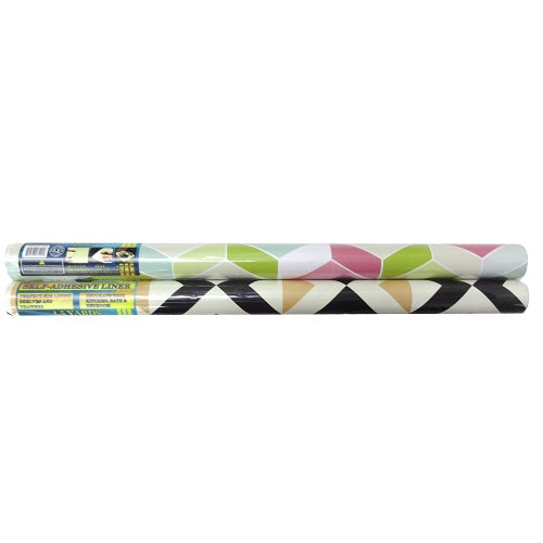 self- adhesive liner 1.5 yrds asst design -- 36 per case