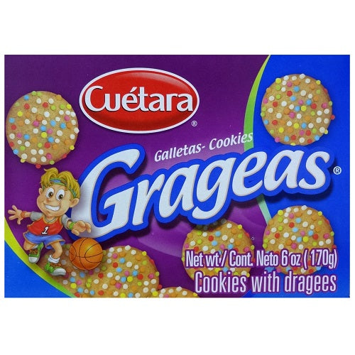 cuetara grageas w- sprnkls 6oz van wafers -- 12 per case