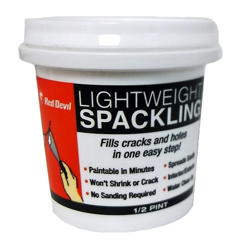 red devil lightweight spackling pint -- 12 per case