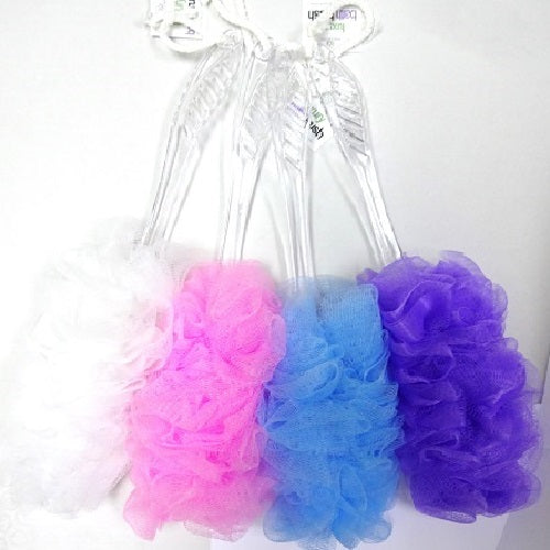 bath scrubber w- handle asst clrs -- 24 per case