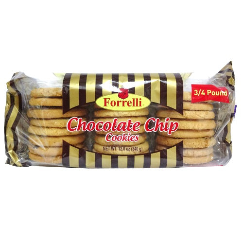 forrelli wire cut cookies choc chip 12oz -- 12 per case